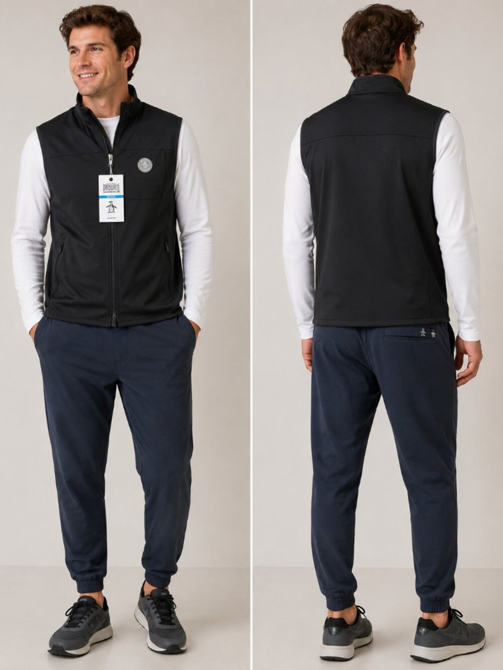Original Penguin Men's Sport Performance Full-Zip Vest - Size Medium - NWT $120